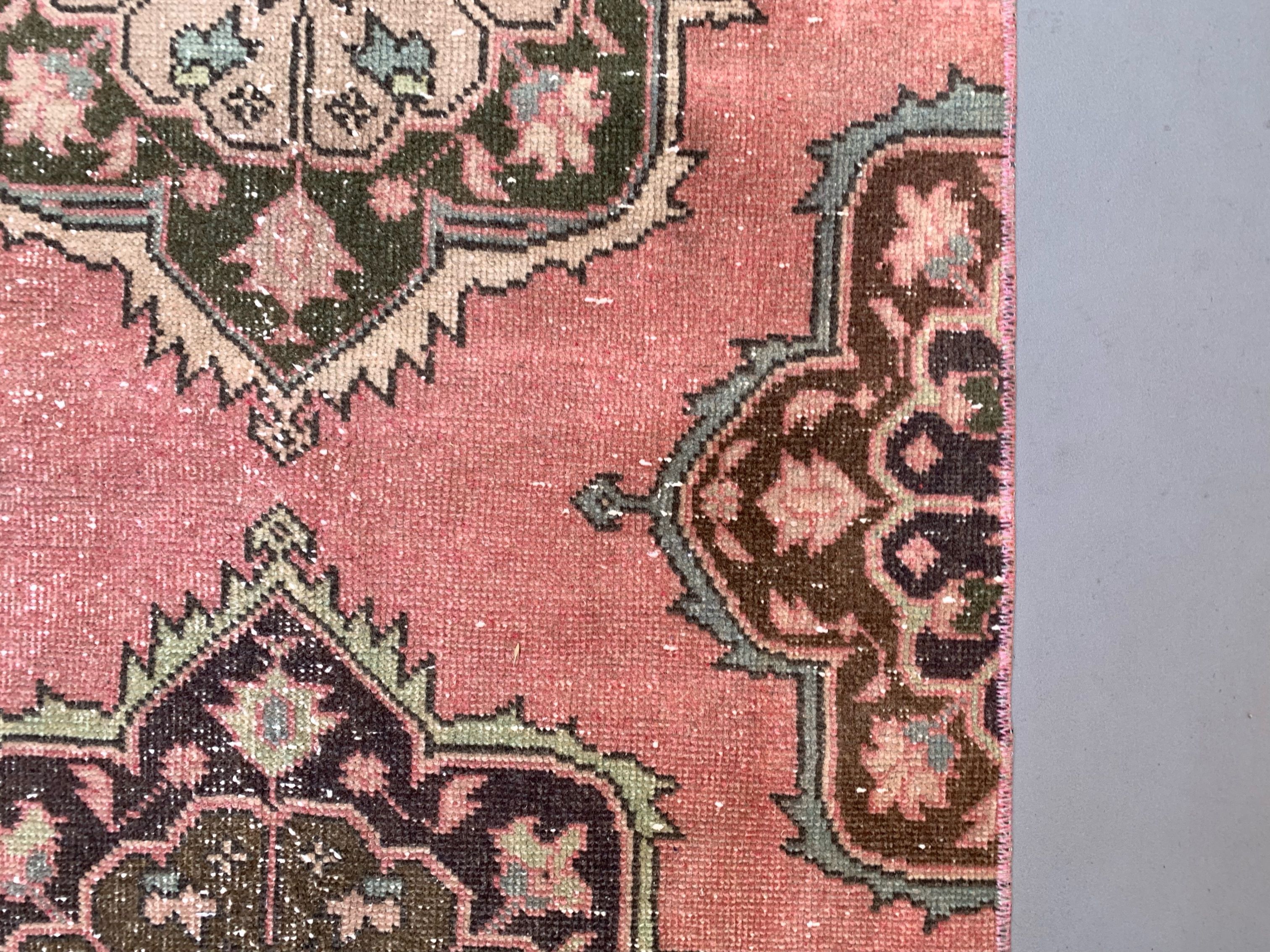 Distressed Turkish Runner 406x81 cm wool Vintage Tribal Rug