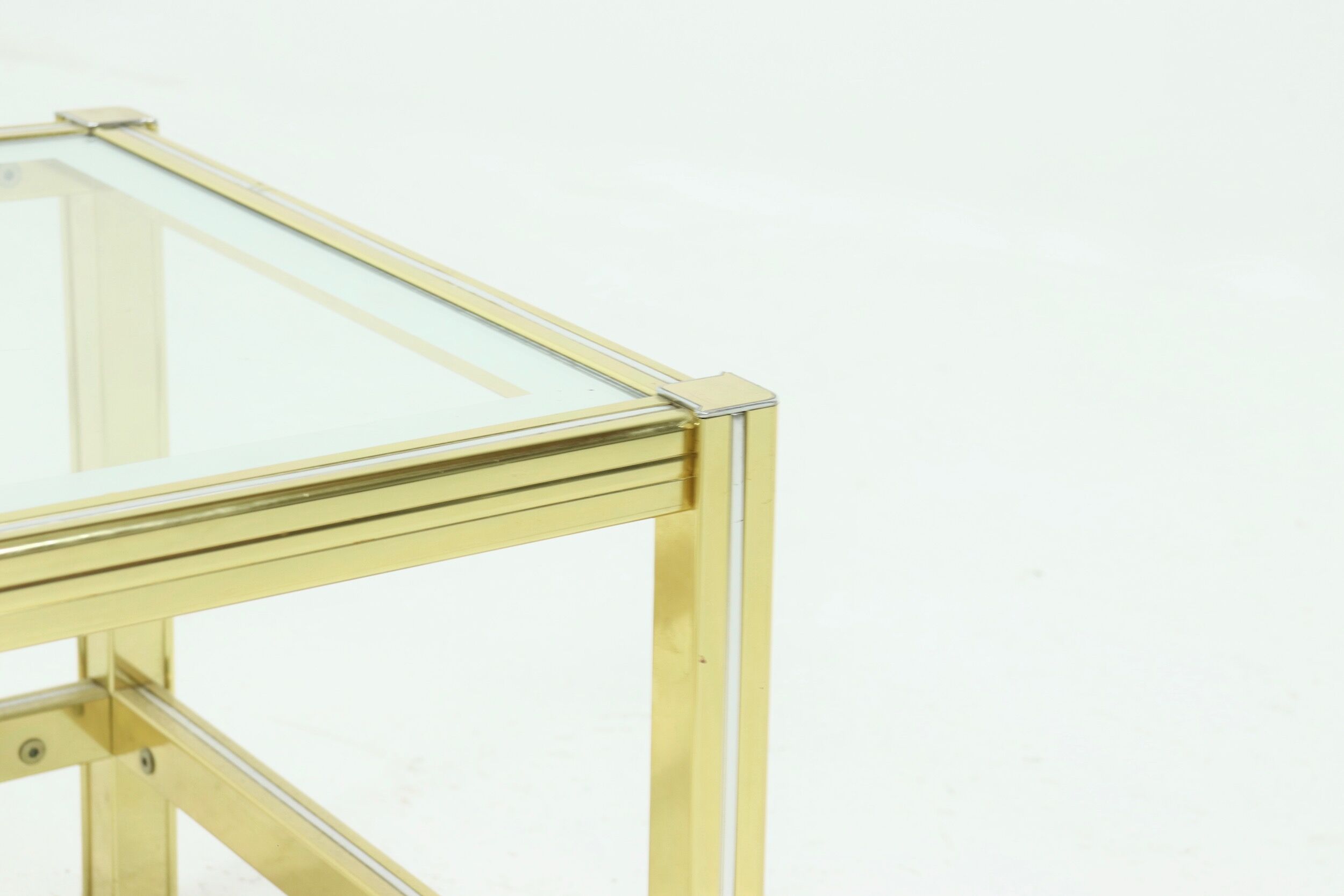 Set of 2 regency style side tables 1970s