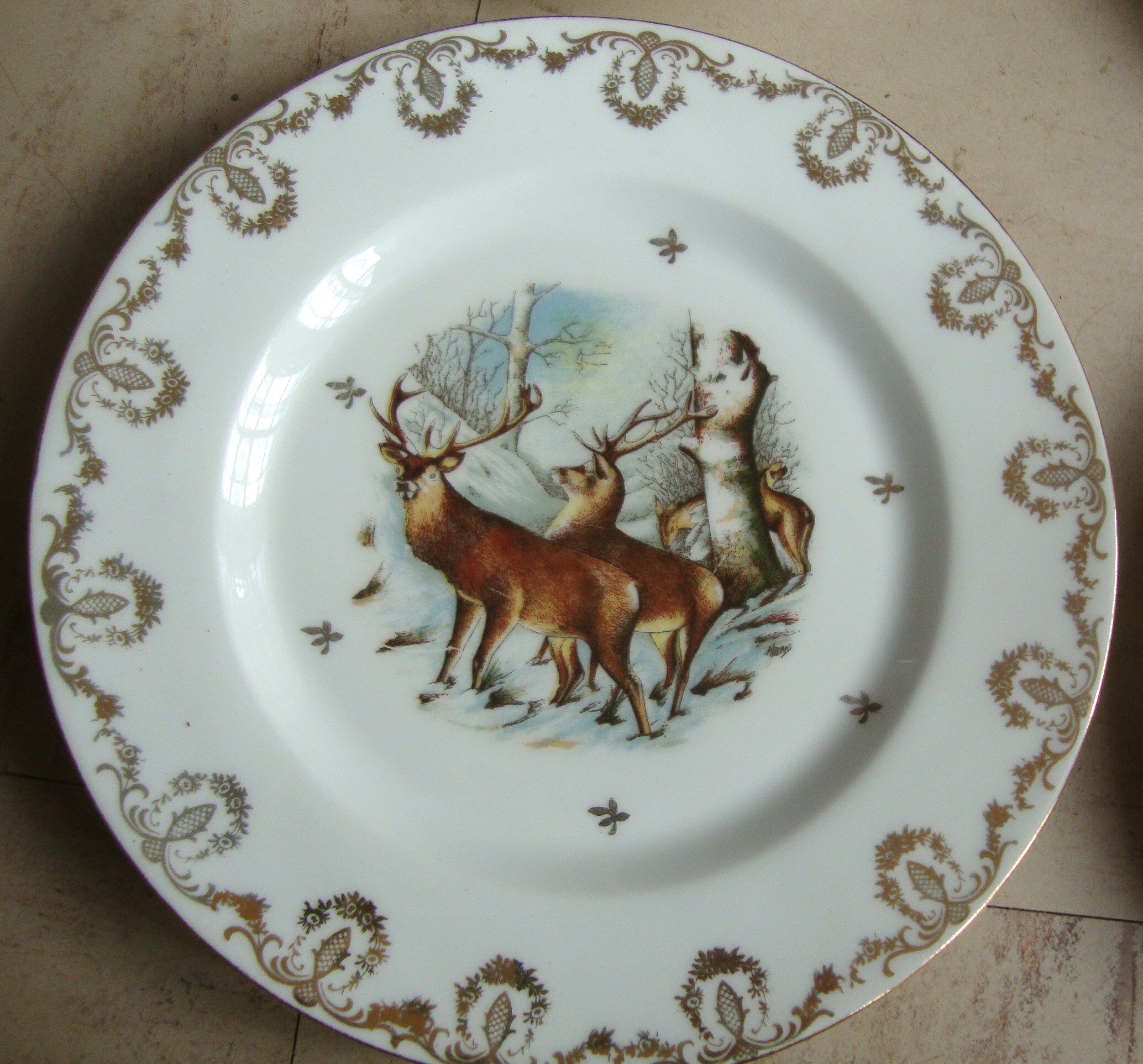 6 Limoges porcelain plates