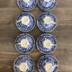 Service of 8 cups and saucers in Chinese blue porcelain.