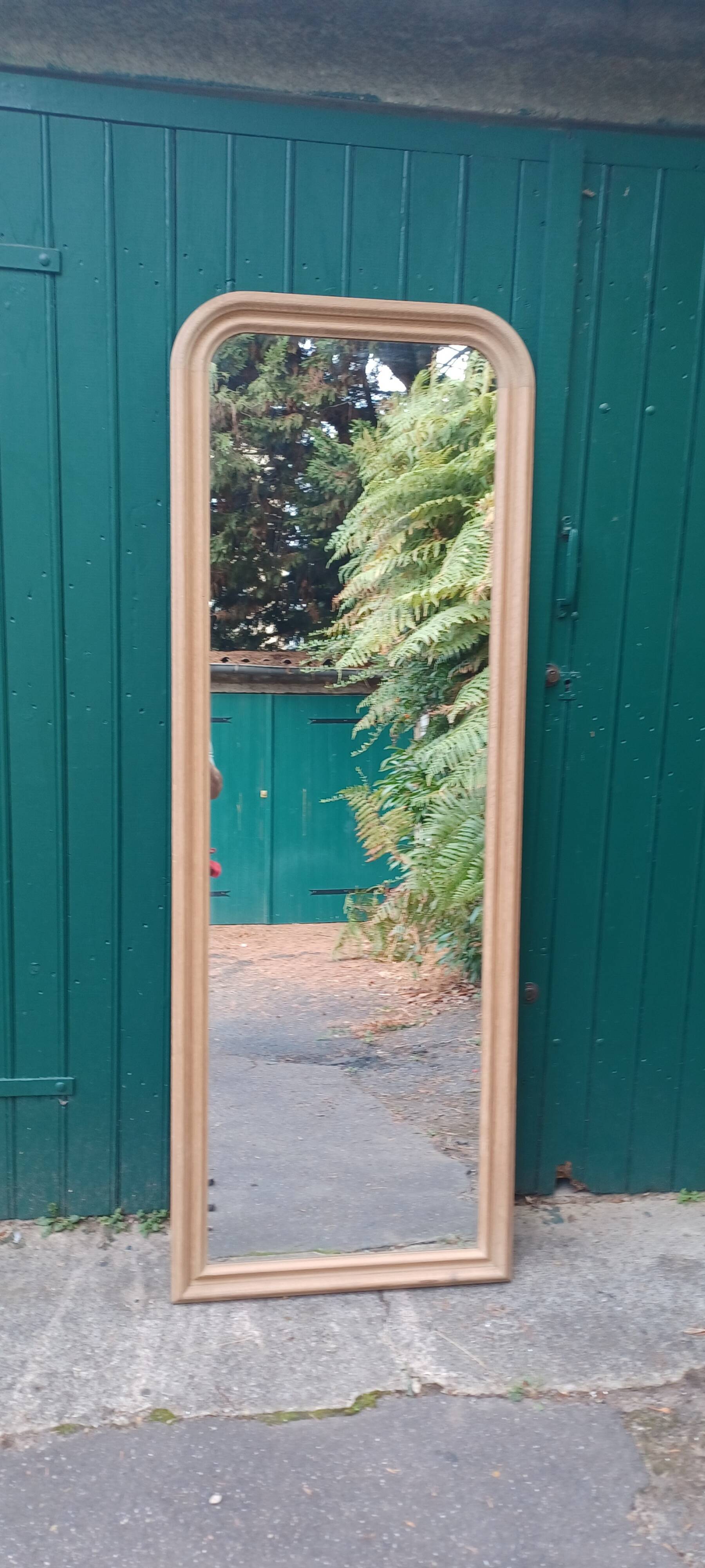 Miroir en chene clair de style louis-philippe