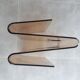 Newspaper holder, Lucite, 70s