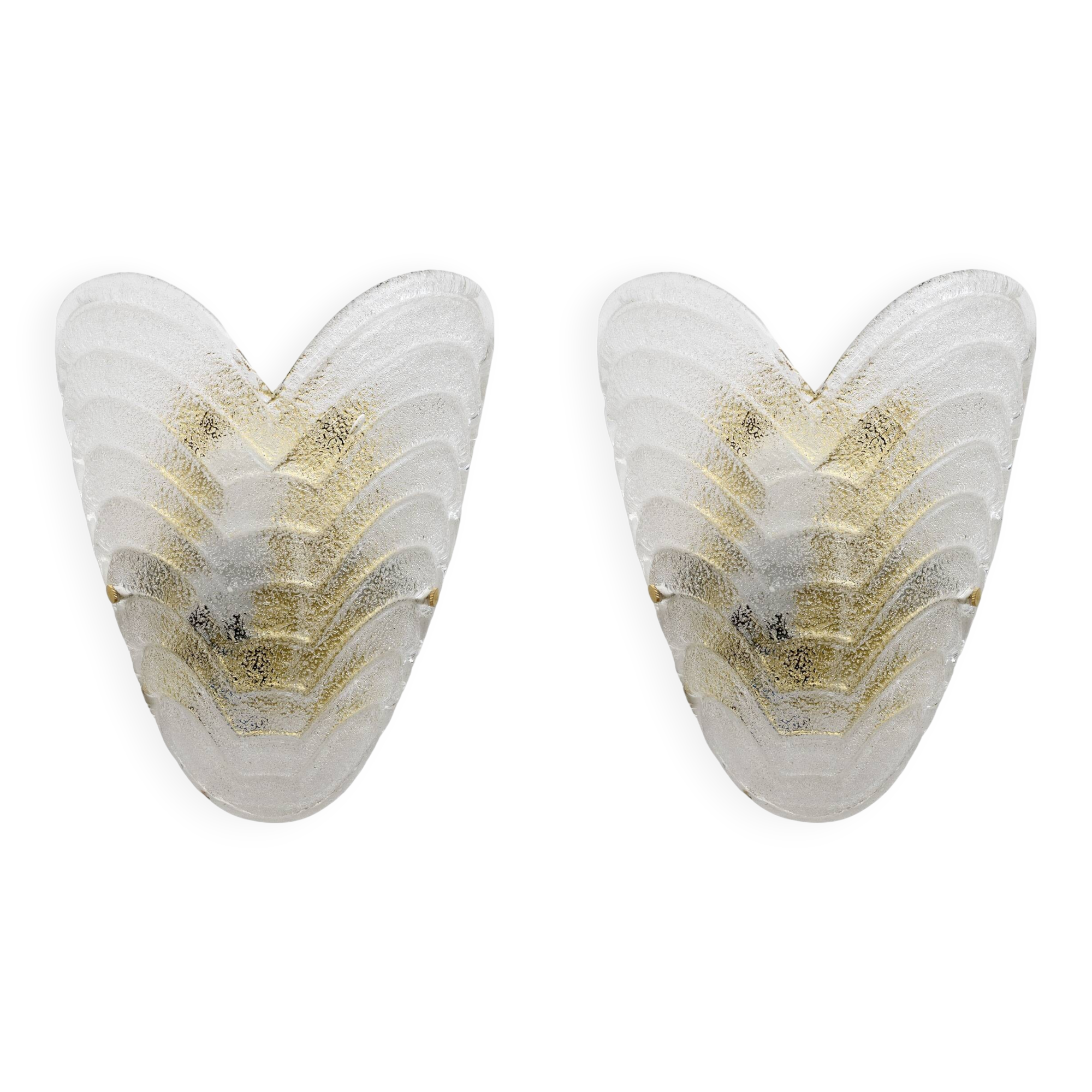 Pair of Murano glass wall lamps, 1960s vintage