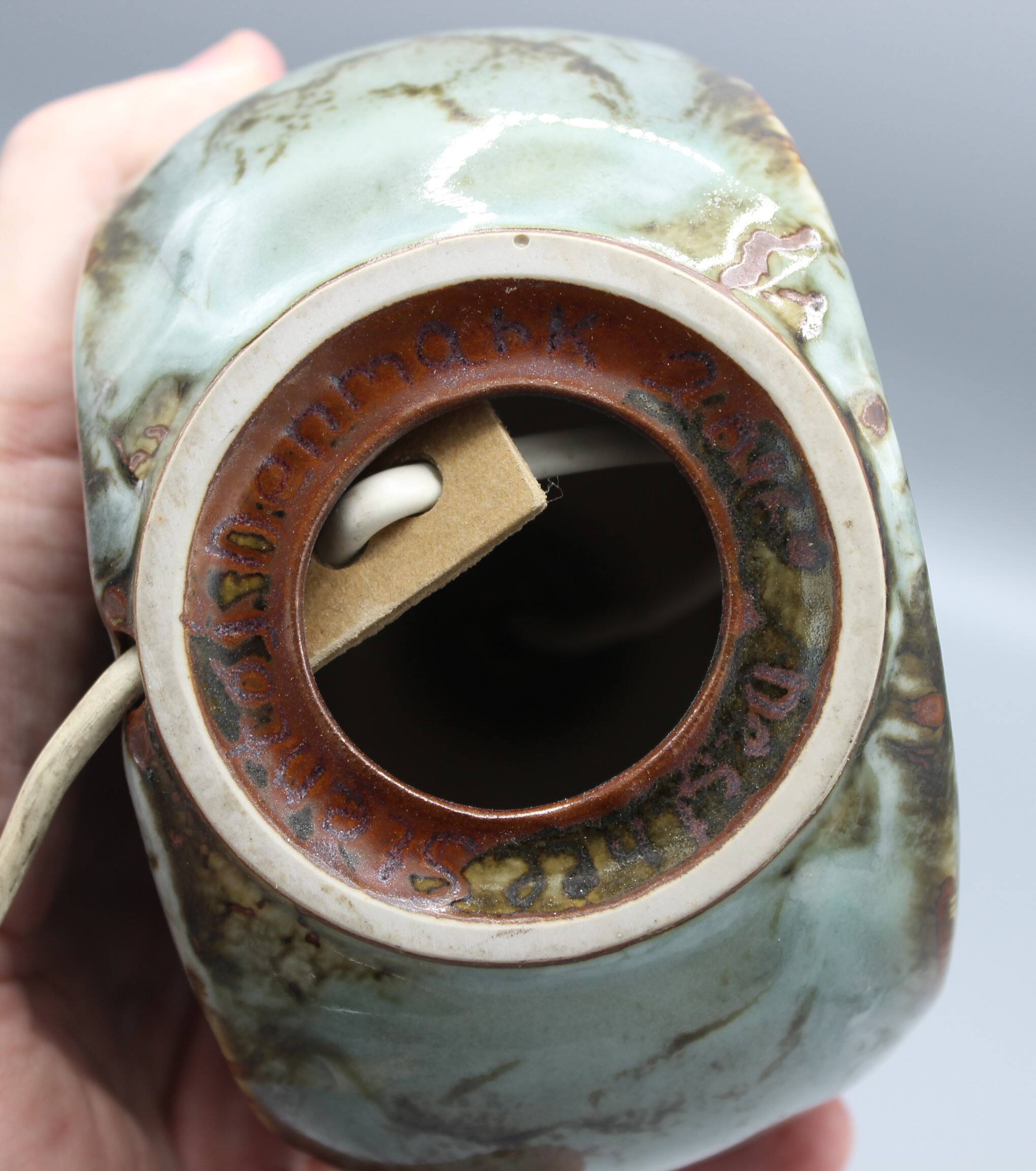 Old scandinavian design ceramic lamp denmark stentoj denmark