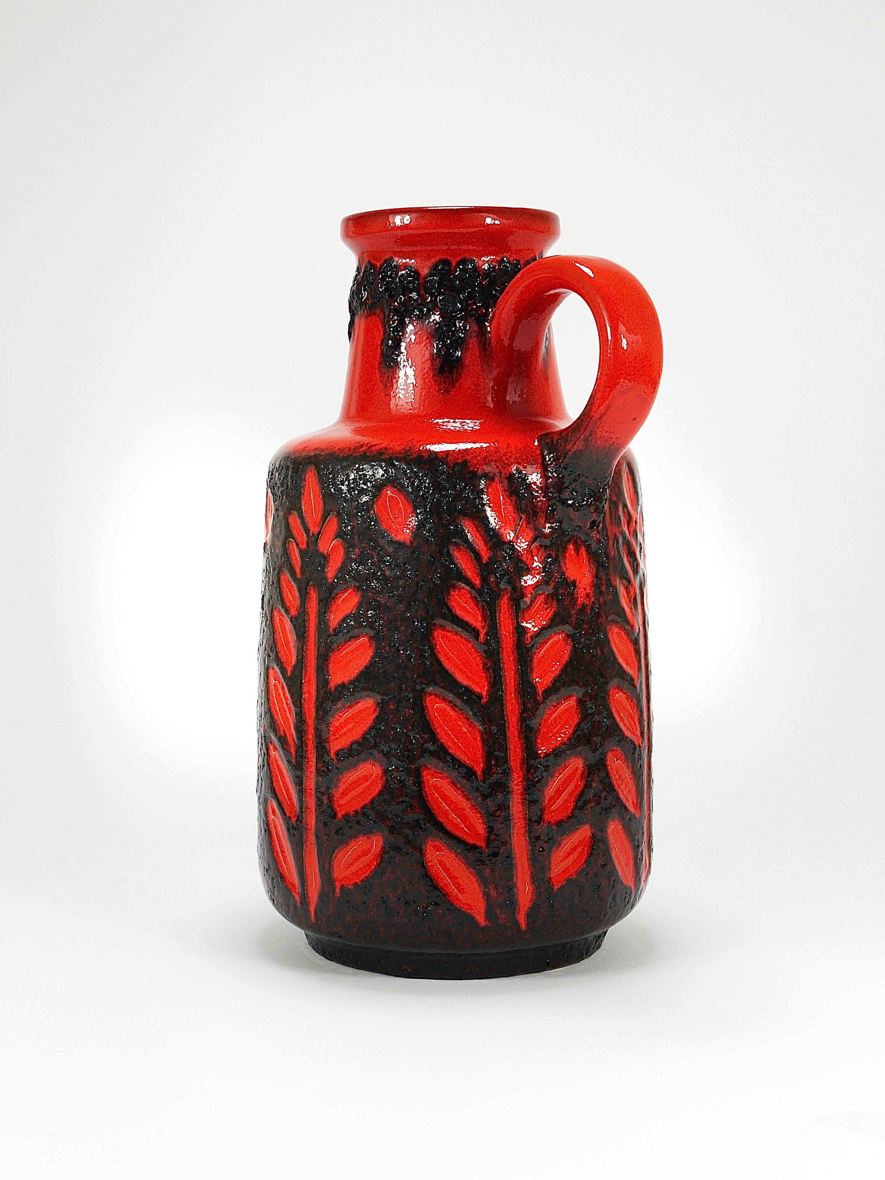 Large Ceramic Art Vase "Fat Lava" by Scheurich, West Germany, 1970s