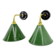 Enamelled sheet metal wall lights