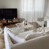 Natural travertine square Kalia coffee table 90x90