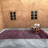 Purple Moroccan carpet - 197 x 445 cm
