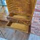 Restored 1960s Mid-Century Walnut Display Cabinet with Slatted Glass