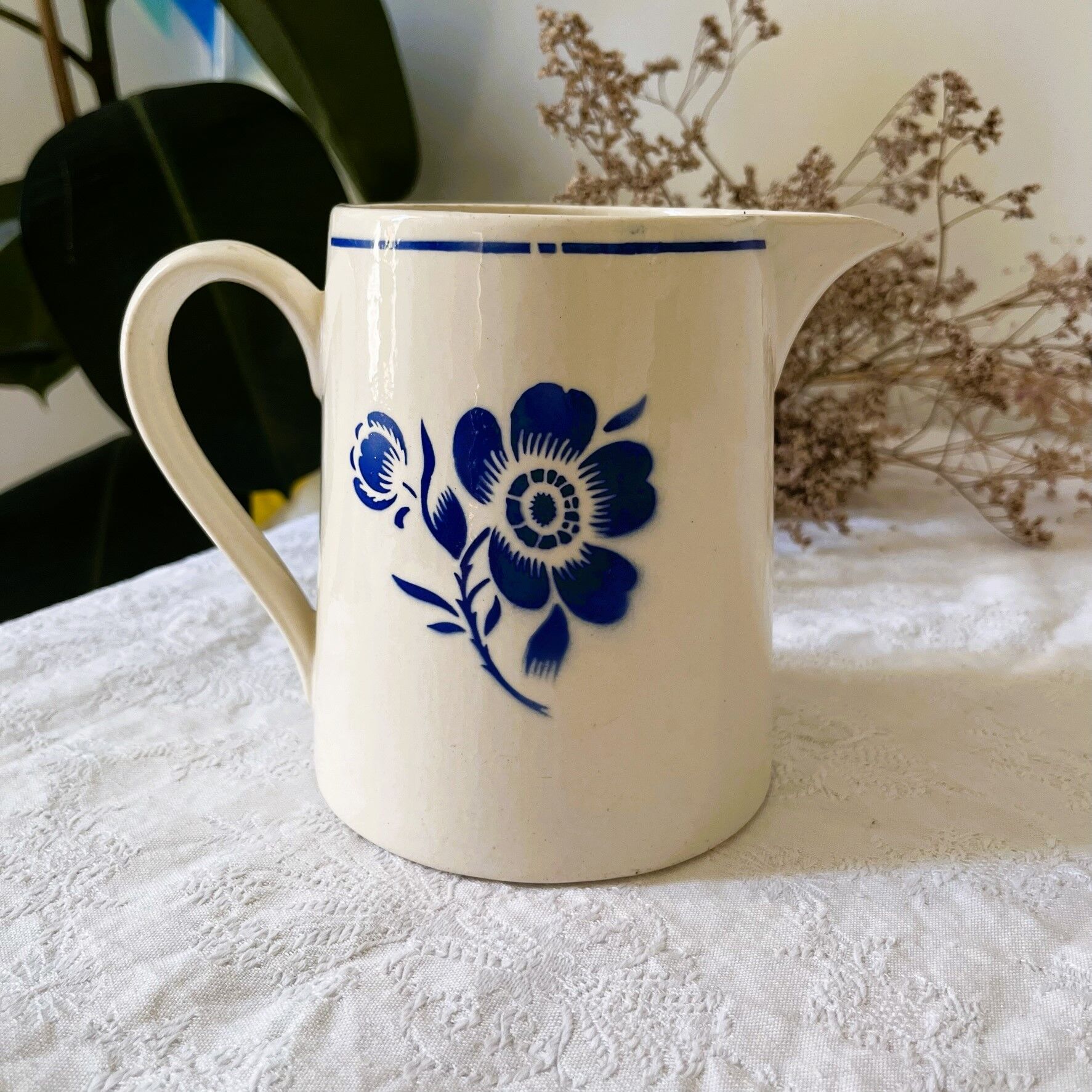 Milk pot or broc in Badonviller earthenware