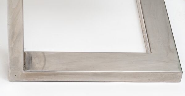 Console en métal chromé et travertin, italie, années 1970