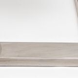 Console en métal chromé et travertin, italie, années 1970