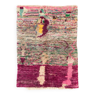 Berber carpet Boujaad mottled multicolored 245x154cm