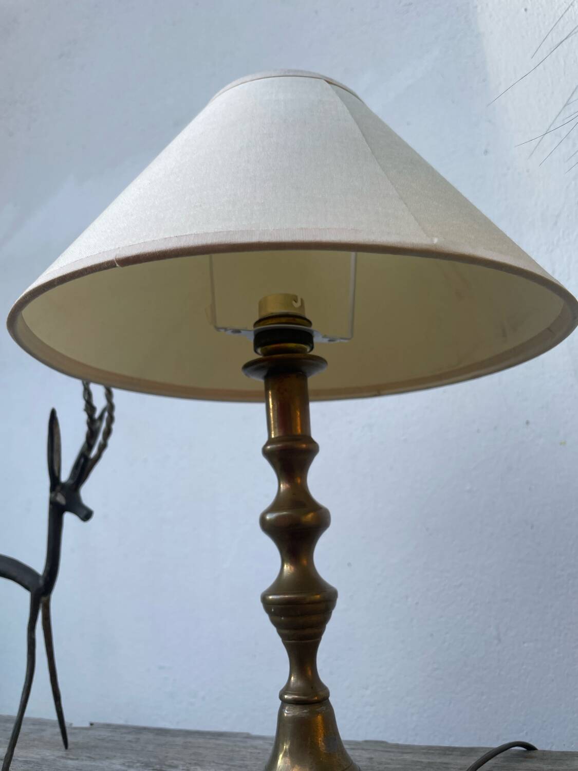 Antique gilt bronze lamp