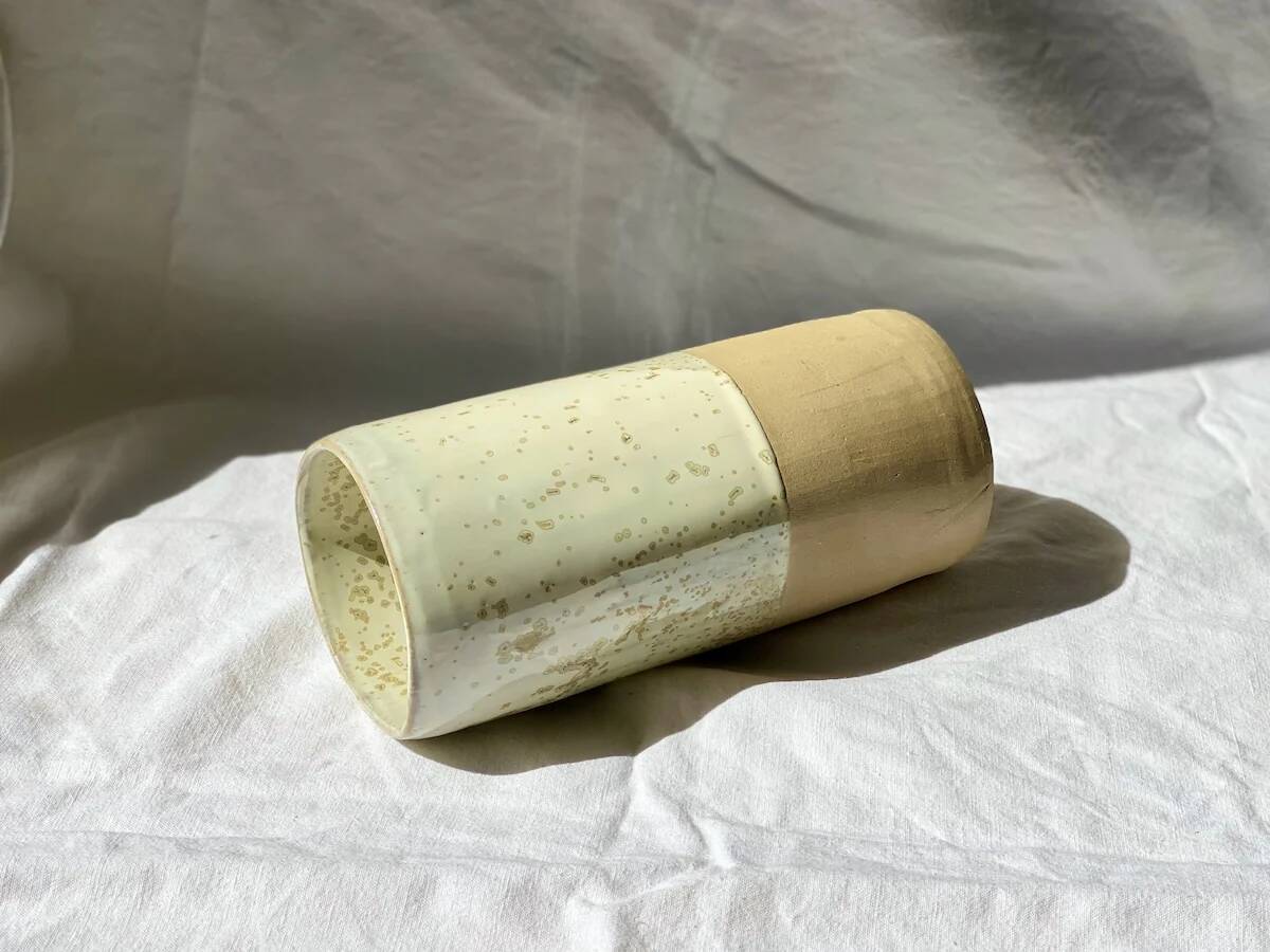 Vase - 20 cm - Soft stoneware - Lunar white