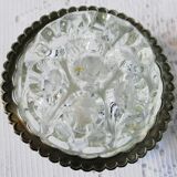 Glass flower pick press 19 holes circle of a small crown in tin