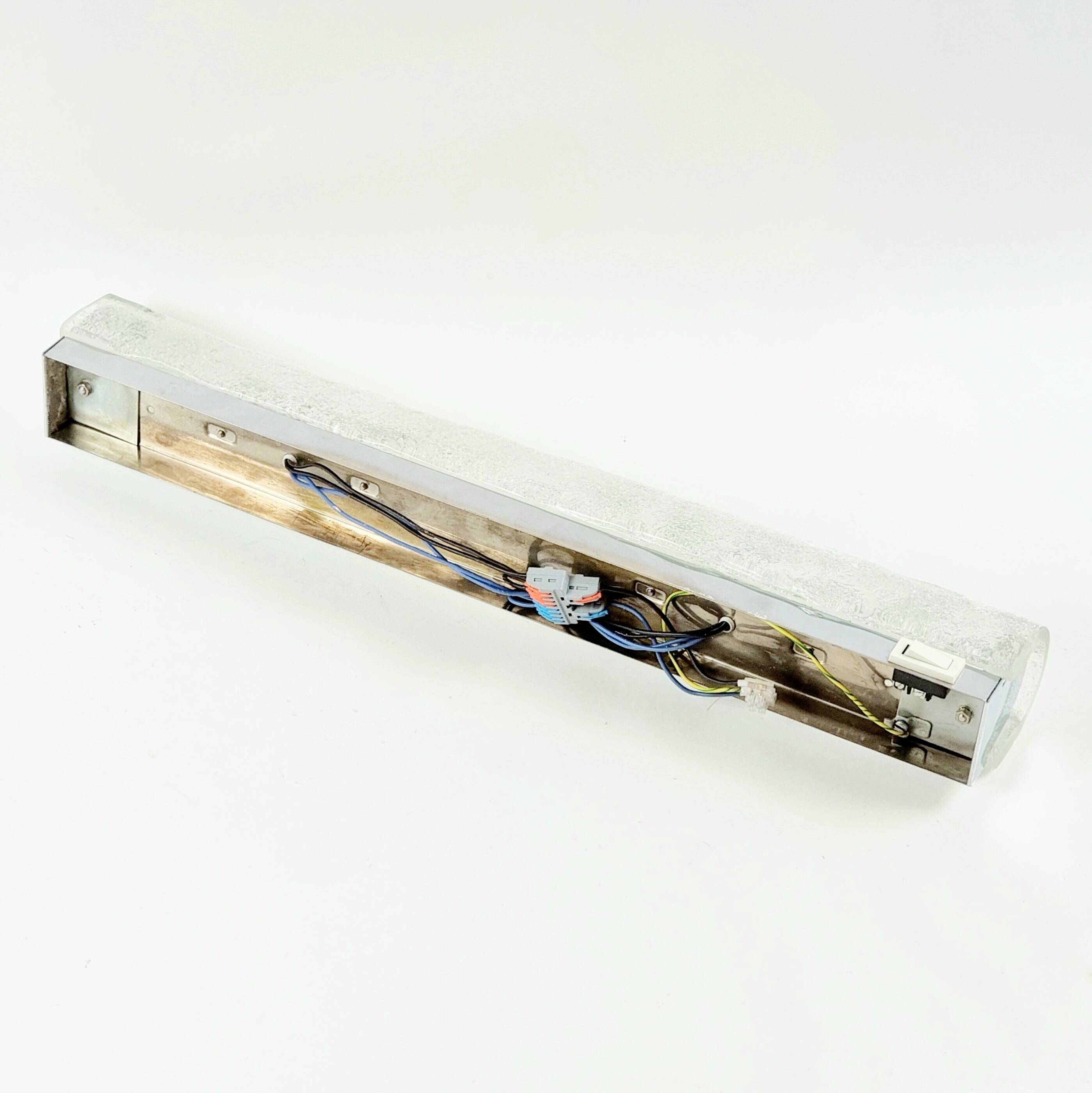 Mid-Century XL Tubular Murano Glass Wall Light - Hillebrand, Germany, 1970s