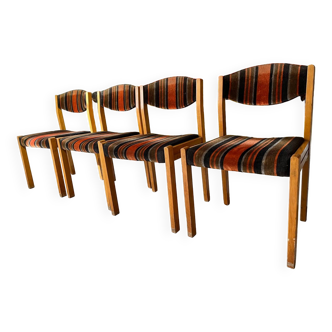 Set de 4 chaises 1970