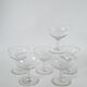 Lot de 6 coupes à champagne en cristal gravé 1950
