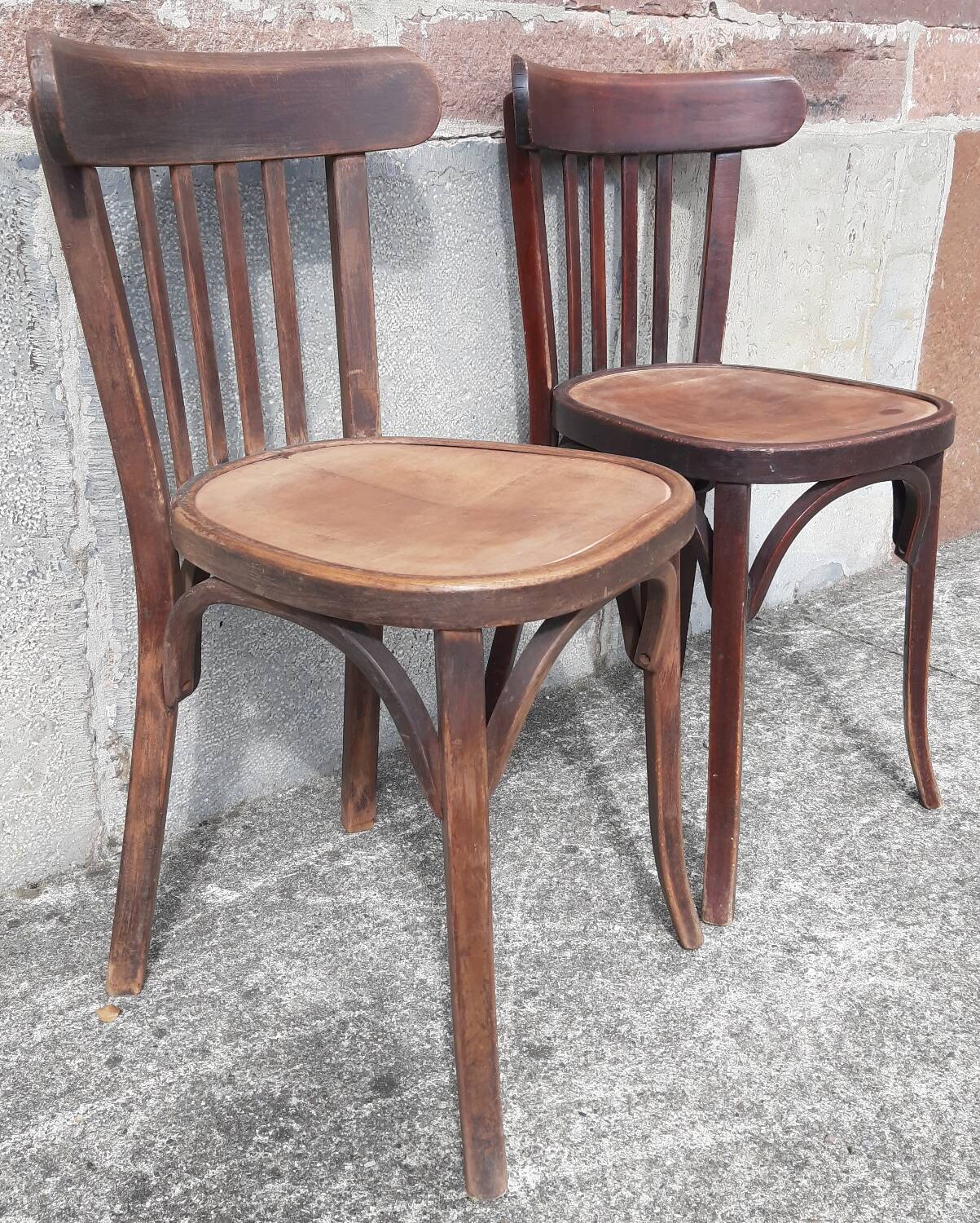 Baumann bistro chairs, 1950s. (Set of 2)
