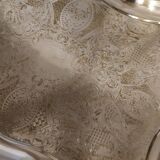 Large english silver metal tray