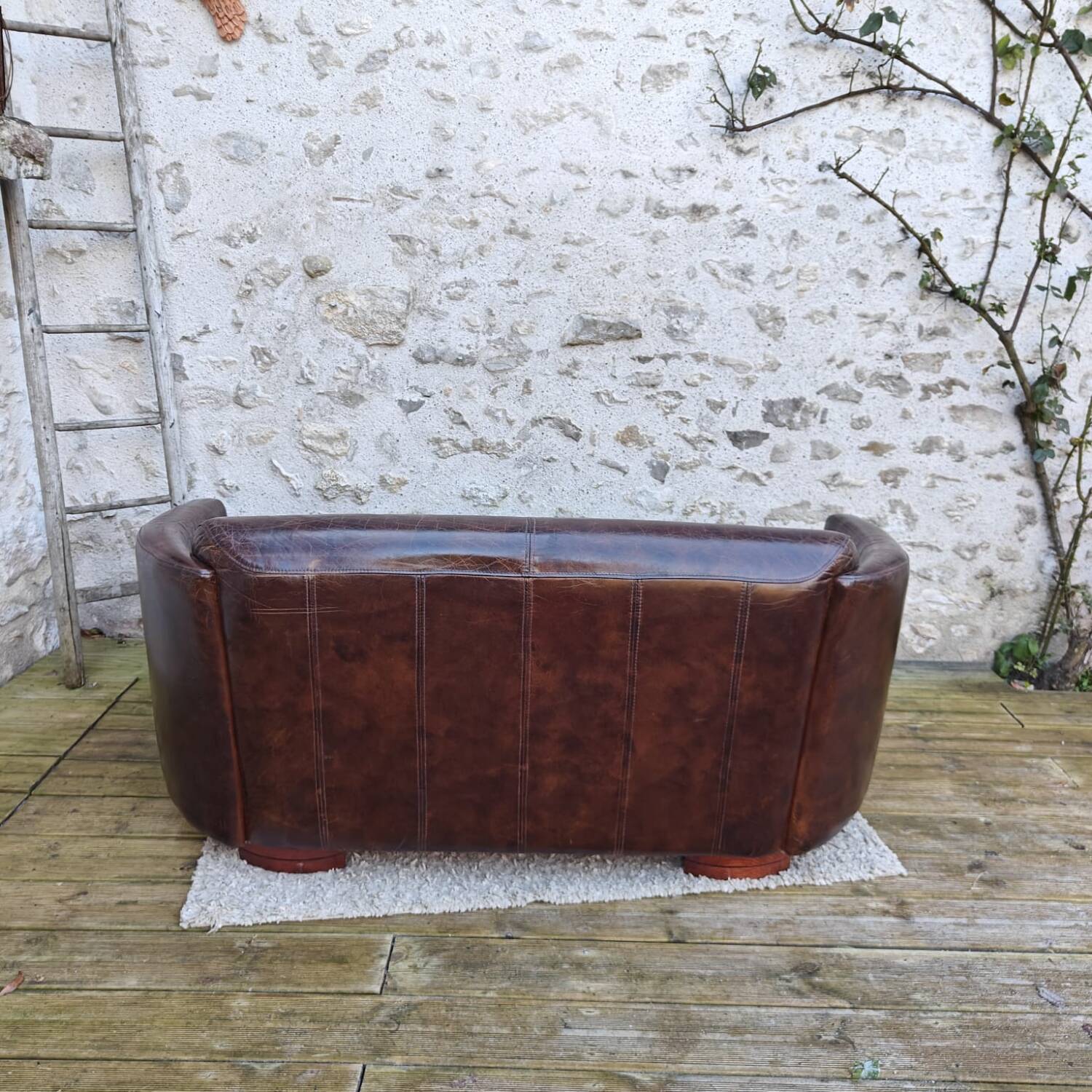 Leather club sofa