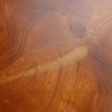 50s modernist coffee table in elm burl veneer