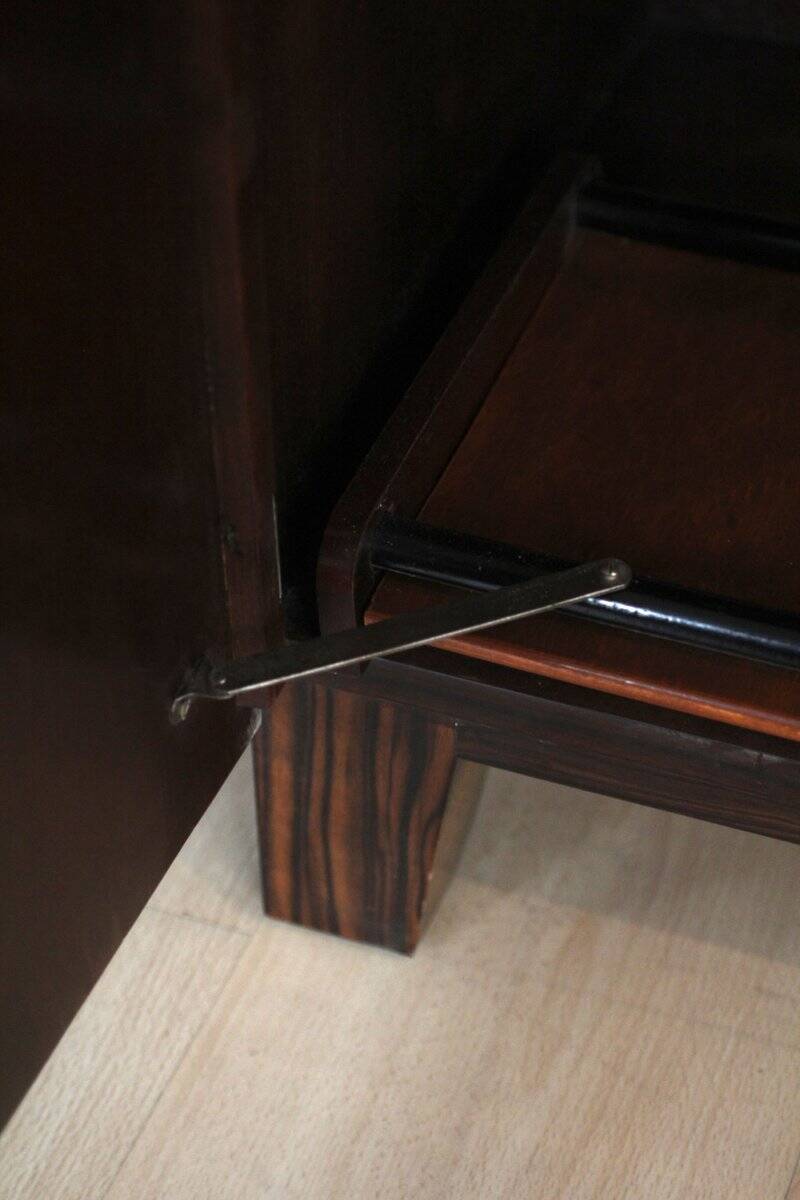 Small Art Deco Bar Cabinet, Macassar Veneer, France, circa 1930