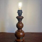 Solid wood table lamp base from the 80s