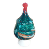 Bonbonnière en verre opalin, Italie 1970