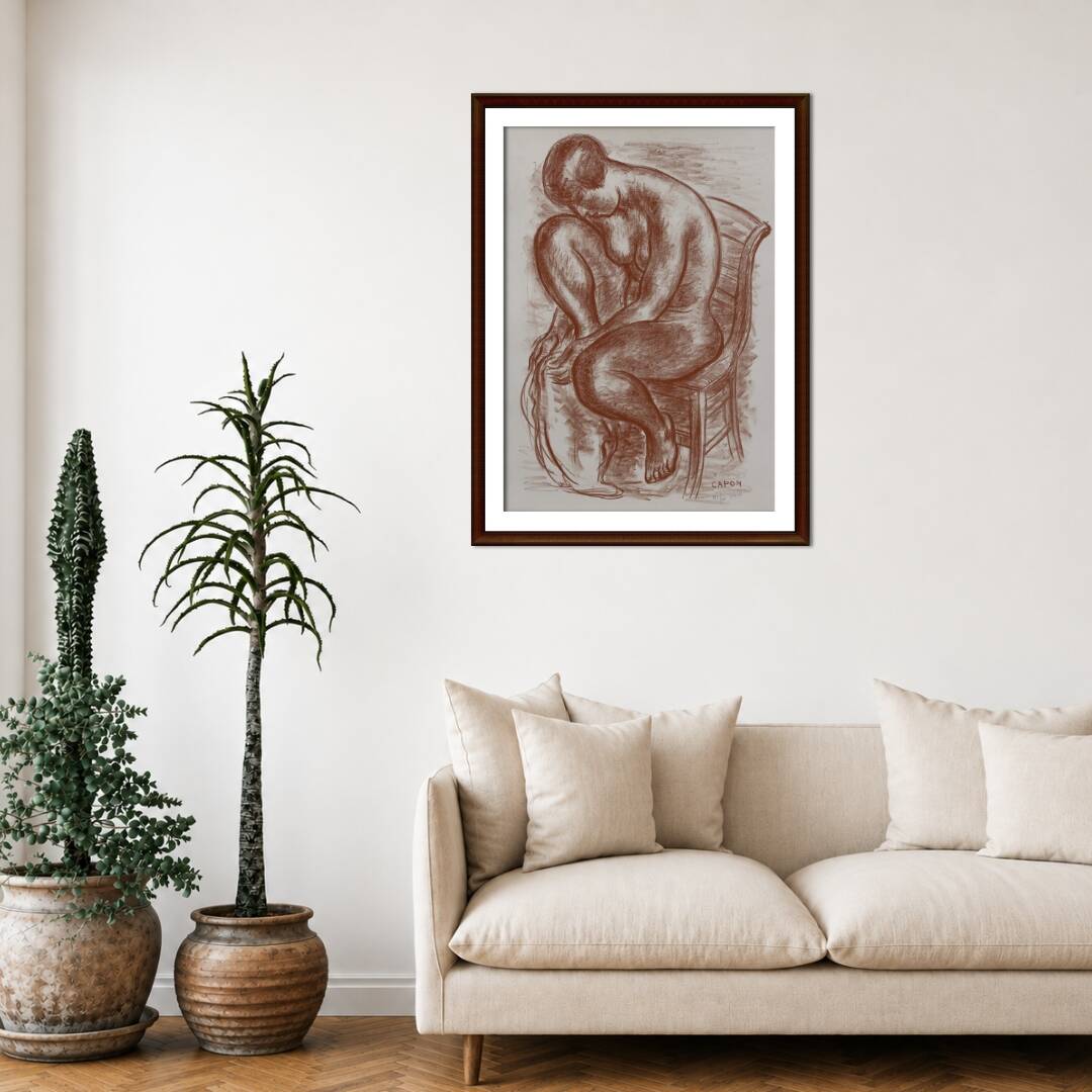 Georges Émile Capon – Female Nude, numbered lithograph 45/60, signed