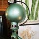 Old green metallic Jieldé lamp