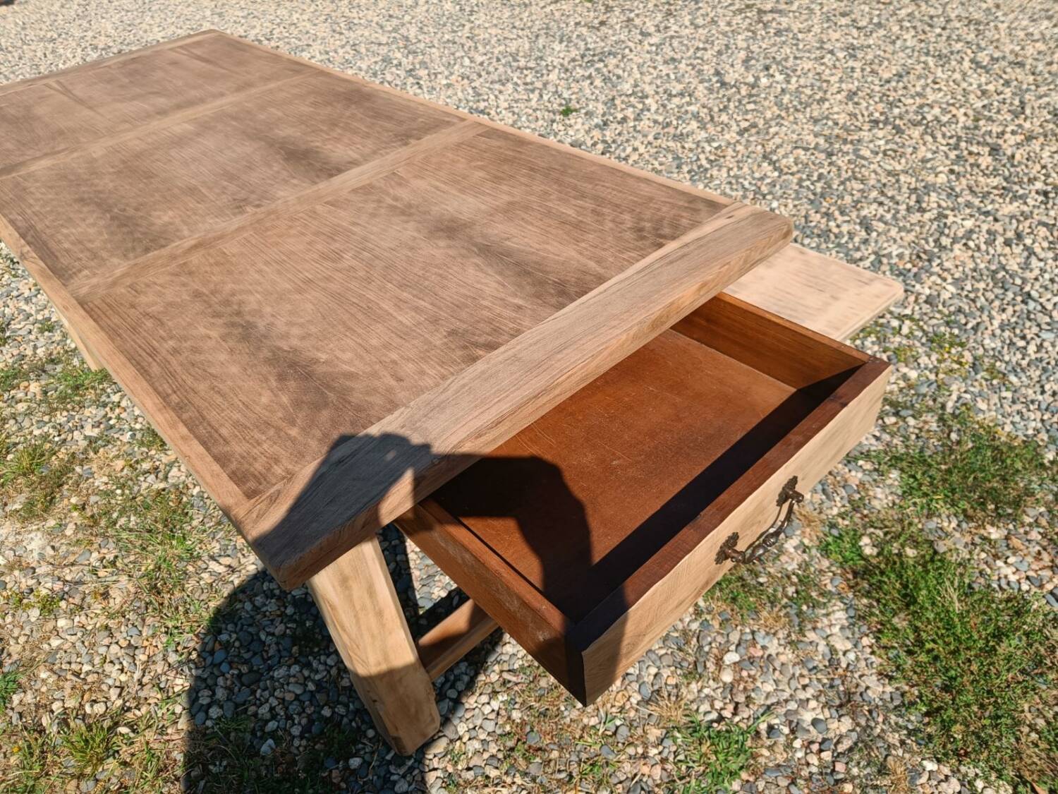 Farmhouse table with bench