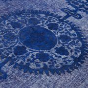 Handmade contemporary oriental  blue carpet 1970s 208 cm x 315 cm