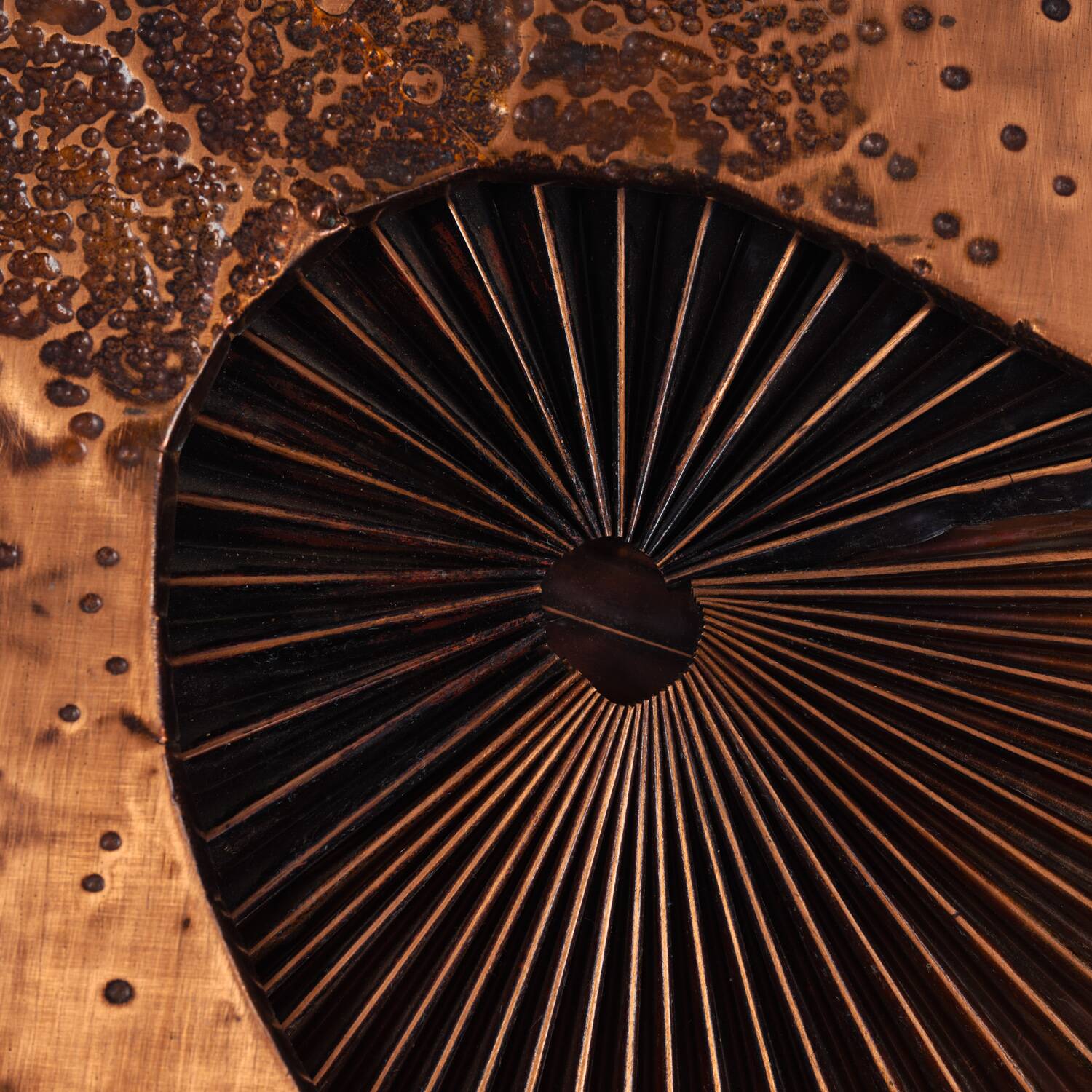 Brutalist mixed metal artwork by Sammy Tsui, 1960s