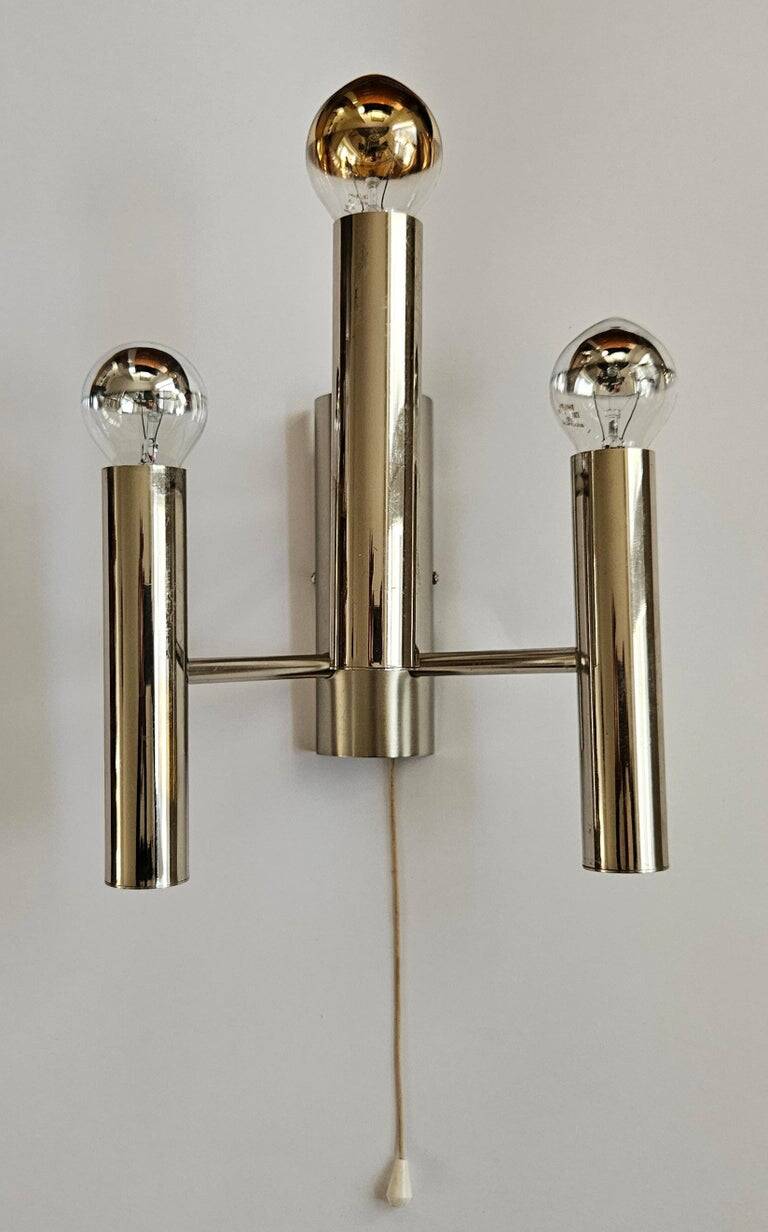 Set of Two Rare Midcentury Wall Lamp, Gaetano Sciolari, Italy, 1970s