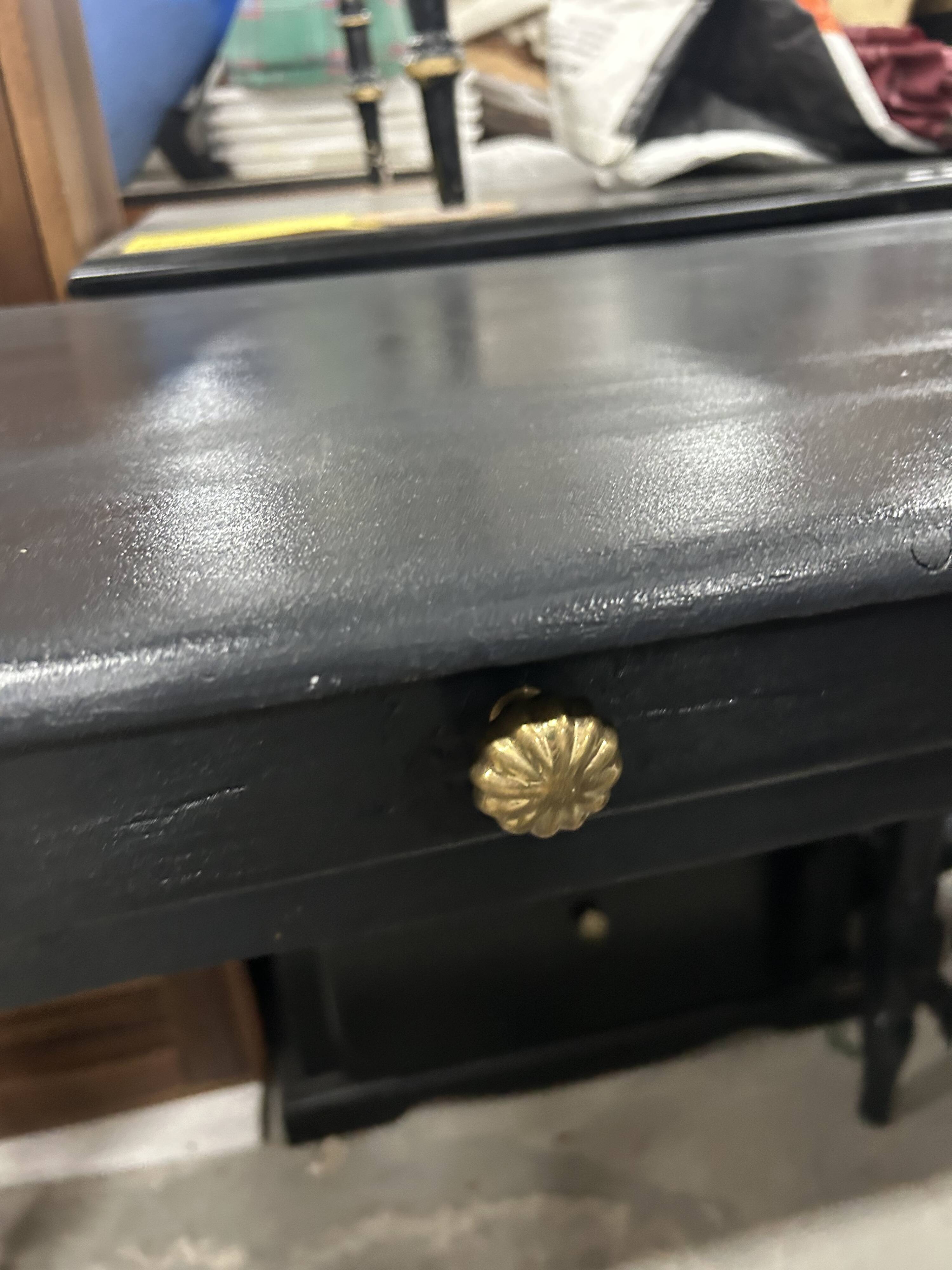 Black desk 1 drawer