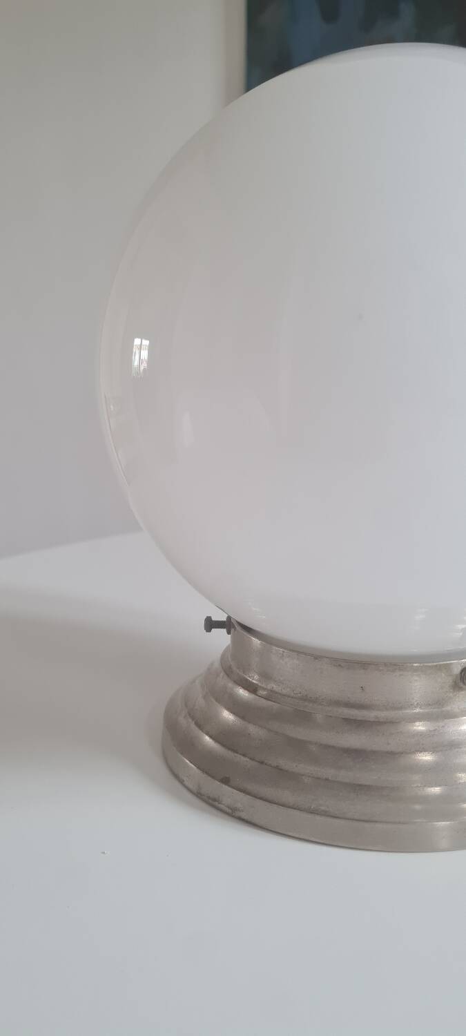 White opaline ball ceiling light