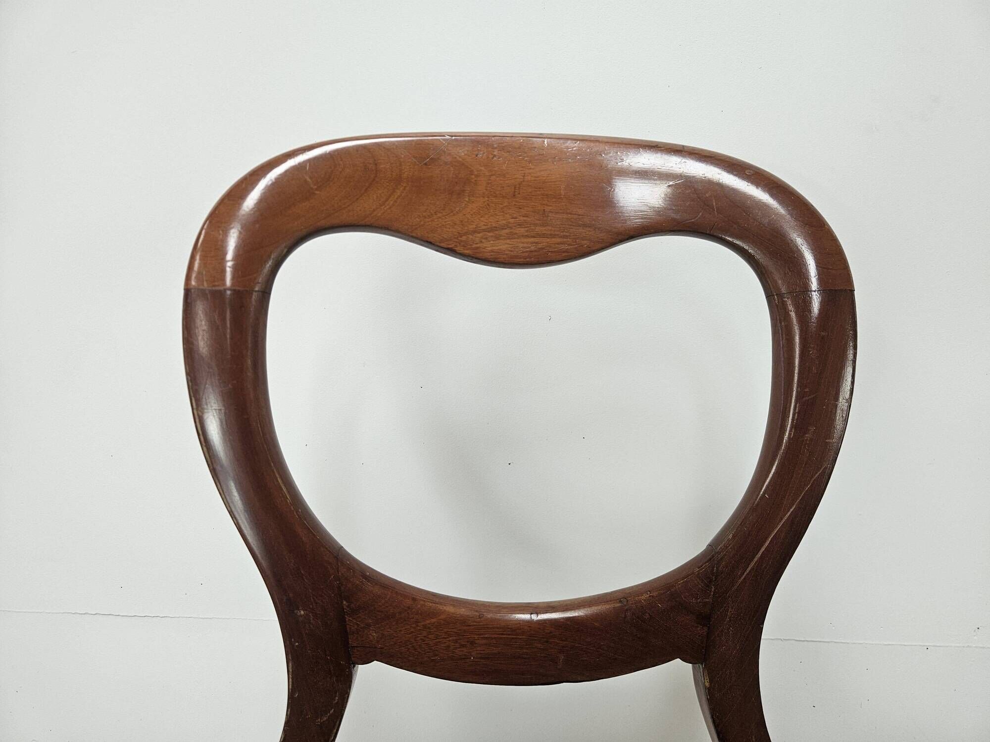 Four solid wood chairs with fabric seats, late 19th century