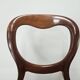 Four solid wood chairs with fabric seats, late 19th century