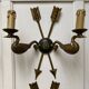 Double fire wall sconces in Empire style