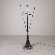 Standing chrome lamp in Art Deco style, Jules Dewaele Brussels, 1950
