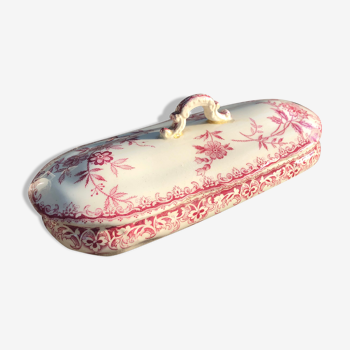 Boite en porcelaine rouge