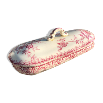 Boite en porcelaine rouge