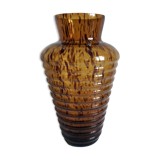 Vintage amber glass vase