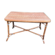 Rattan and wicker table