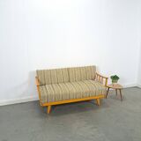 Uitschuifbare slaapbank met kussens, zitbank