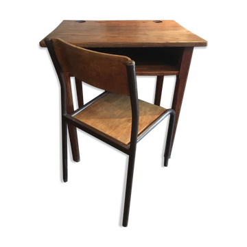 Schoolboy desk and his chair
