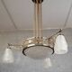 Large Art Deco chandelier, made of finely wrought wrought iron.