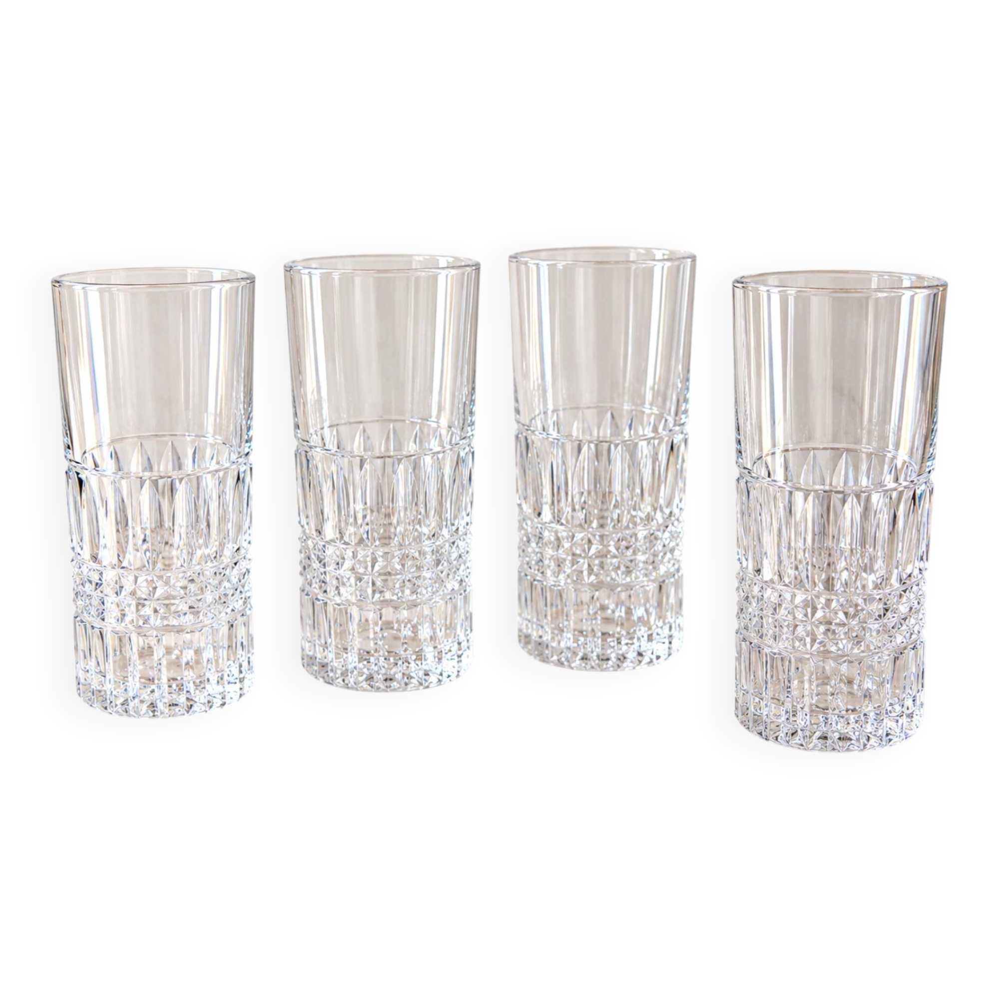 Set of four long drink glasses – 1970s